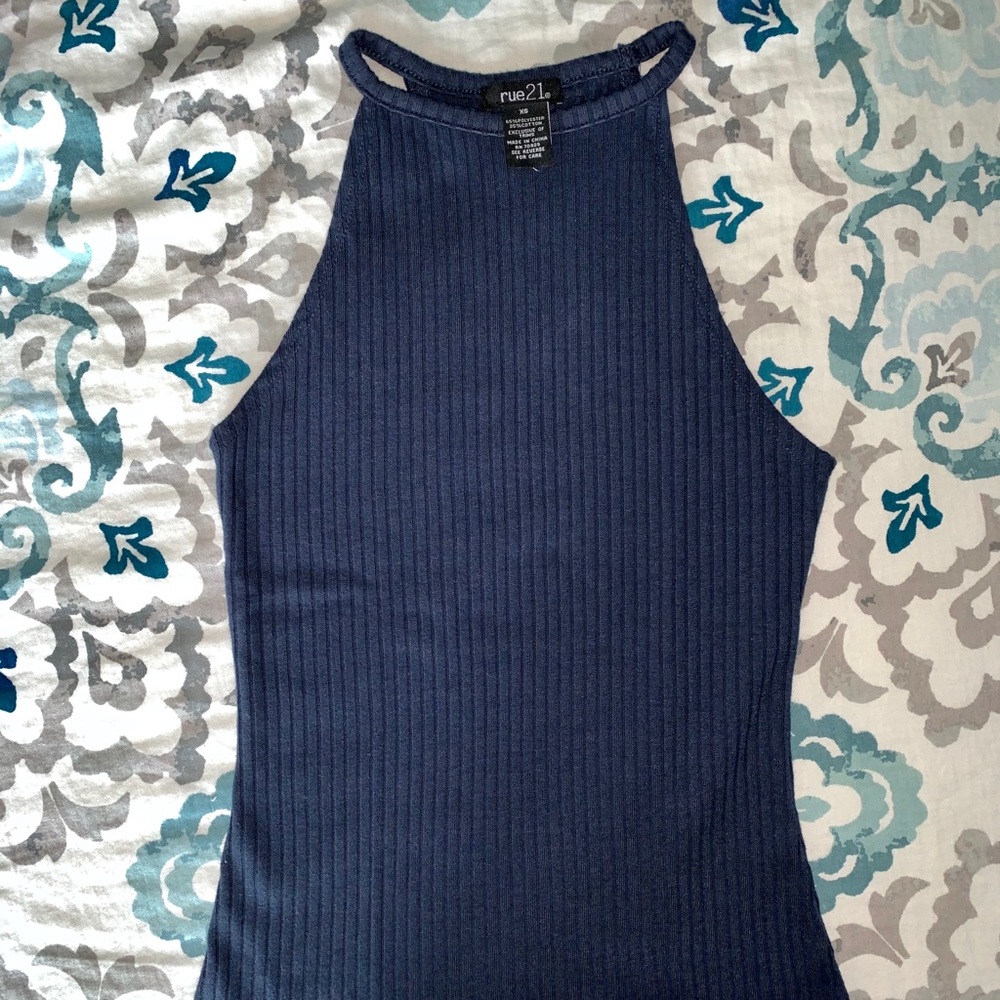 High Neck Sleeveless Crop Top